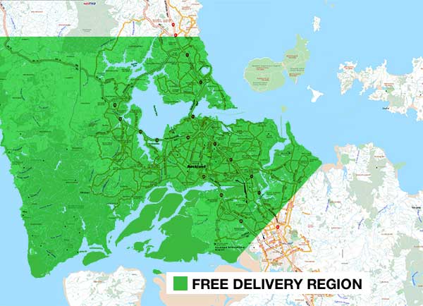 Auckland Free Delivery Region